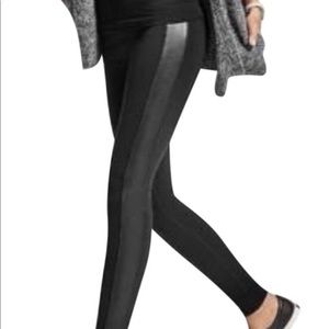 Faux-leather leggings